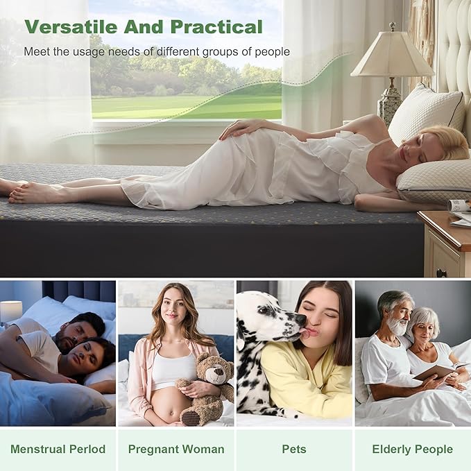 Waterproof Mattress Protector, Queen Size Mattress Pad Fitted 6"-18" Deep Pocket - Image 6