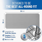 Sterling Shelf Liners for Wire Shelf System: Set of 5 in Graphite: 16 x 36 - Image 2