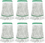 6 Pack Commercial Heavy Duty Mop Heads Heavy Cotton Looped End String Mop Head by GEMLORD
