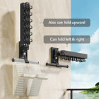 Drying Rack Clothing, Retractable Clothes Drying Rack, Wall Mounted Laundry Rack - Image 7