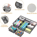 Marbrasse 3 Packs Desk Drawer Organizers, Metal Mesh Dividers Desk Drawer - Image 3
