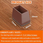 Rectangle Chair Leg Protectors for Hardwood Floors - Image 2