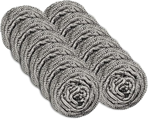12 Pack Stainless Steel Scourers by Scrub It – Steel Wool Scrubber Pad Used by SCRUBIT