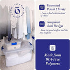 HOMZ 4-Pack Latching Lid, Large Clear Plastic Storage Bins - Image 3