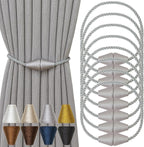 Magnetic Curtain Tiebacks 8 Pack Outdoor Rope Curtain Tie Backs Decorative by CurtainTiebacks
