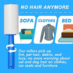 Lint Rollers for Pet Hair Extra Sticky, 800 Sheets Mega Value Set Lint Rollers - Image 3