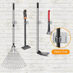 4 Pack Stainless Steel Mop and Broom Holder Wall Mount - Image 6