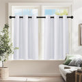 PONY DANCE Pure White Room Darkening Small Curtains, Short Drapes by PONYDANCE