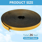 Black Weather Stripping Door Seal Strip, Strong Adhesive, Lightproof, Soundproof - Image 2