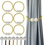 Hion Magnetic Curtain Tiebacks Golden 6 Pack, Curtain Tiebacks Buckles by Hion