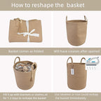 Rope Laundry Basket Laundry Hamper - Image 6