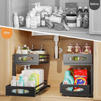 Under Sink Organizer, 2 Tier Under Sink Organizers and Storage, Adjustable - Image 3