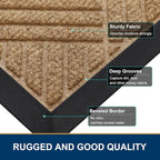 Smiry Front Door Mat Outside Entrance, Heavy Duty Outdoor Indoor Mat, Natural - Image 4