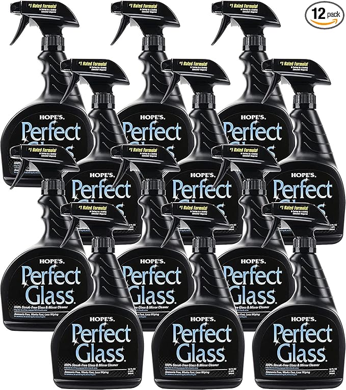 HOPE'S Perfect Glass Cleaner Spray, Streak-Free, Ammonia-Free Window, Tinted by Hopes