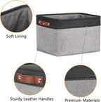 DULLEMELO Fabric Baskets for Storage, Rectangular Fabric Storage Bins - Image 3