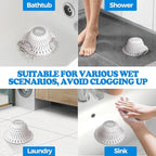 zaa Bathtub Drain Hair Catcher, Silicone Collapsible 1 Pack Drain Protector - Image 2