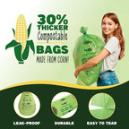 50-55 Gallon Compost Bags, Heavy Duty Compostable Trash Bags, 1.57 Mil Extra - Image 4