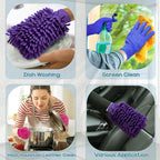 6 Pcs Microfiber Dusting Mitt Gloves Microfiber Washable Dusting Gloves Car - Image 6
