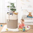 Woven Laundry Basket for Clothes, 50L Large Rectangle Laundry Hampers - Image 5