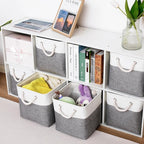 11 x 11 Inch Storage Cubes, 6 Pack Large Collapsible Fabric Storage Bin - Image 2
