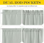 NICETOWN Sage Green Curtains Door Curtains - Image 3