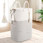 Woven Laundry Basket for Clothes, 50 L Large Rectangle Laundry Hampers by WENMER