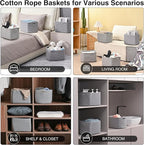 Small Storage Baskets for Organizing, Woven Storage Baskets for Shelves - Image 4