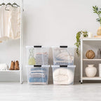 IRIS USA 72 Qt Stackable Plastic Storage Bins - Image 7