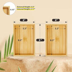 Kitchen Drawer Organizer Bins, Stackable Bamboo Drawer Organizer - Image 2