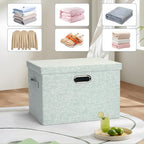 Large 17" 36 Quart Collapsible Stackable Storage Bins - Image 6
