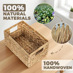Set of 2 Wicker Shelf Storage Baskets - Image 9