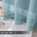 Tollpiz Sheer Curtains Linen Textured Living Room Curtain Sheers Light - Image 4