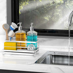 Cisily Sponge Holder for Kitchen, Sink Caddy Organizer, Kitchen Sink Accessories - Image 7