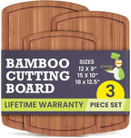Bamboo Wooden Cutting Board Set of 3 - Image 9