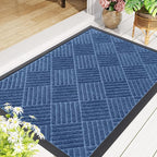 Smiry Front Door Mat Outside Entrance, Heavy Duty Outdoor Indoor Natural Rubber - Image 8