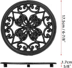 JUXYES 2 PCS Decorative Cast Iron Metal Trivet - Image 2