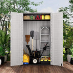 ZZM Large 67 Cu.ft Waterproof Storage Shed, Outdoor Storage Cabinet，Durable - Image 2
