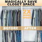 MIZGI 50 Pack Gray Velvet Hangers - Image 8