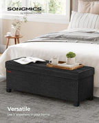 SONGMICS Storage Ottoman Bench, Foldable Foot Rest - Image 3