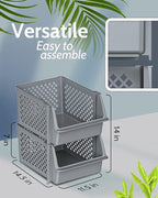 Skywin Plastic Stackable Storage Bins - Image 3