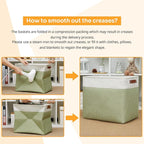 DULLEMELO Large Storage Basket 17"x12"x15", Fabric Storage Organizer Basket - Image 6