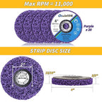 20 Pcs 4" x 5/8" Strip Discs Bulk, Paint Stripping and Rust Removal Wheels - Image 2