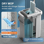 JOYMOOP Mop and Bucket with Wringer Set, Flat Squeeze Mop with Bucket, Dust Mop - Image 3