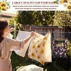 Waterproof Clothespin Bag with Hanger Hook Cherry Blossom Hummingbird - Image 6