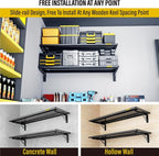 2pack-1.3x4ft Adjustable Rail Type Folding Storage Rack Shelf, Suitable - Image 7