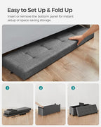 SONGMICS Storage Ottoman Bench, Foldable Foot Rest - Image 5