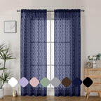 Aiyufeng Navy Blue Curtains - Image 2