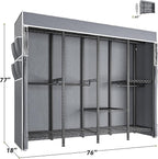 Raybee Clothes Rack with Cover, 1150LBS Heavy Duty Clothing Rack - Image 7