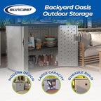 Suncast Outdoor Storage Shed for Patio and Garden, Backyard Oasis, 130 Gallon - Image 2