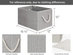 StorageWorks Storage Baskets for Shelves, Foldable Fabric Closet Storage Bins - Image 2